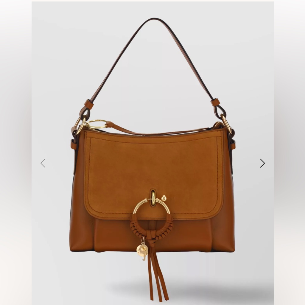 Nwt See By Chloe Genuine Calfskin Joan Shoulder Bag, Chestnut